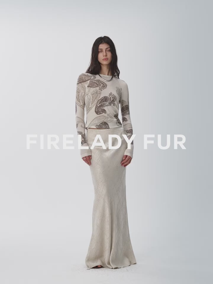 "Light and Breezy" Retro Bias-Cut Linen Blended Straight Fishtail Maxi Skirt