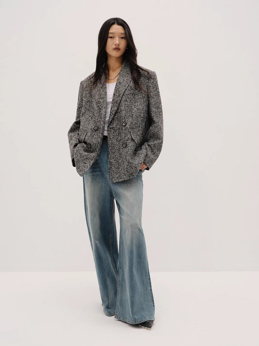 "Long Night Meteor" Limited Edition Italian Yarn Chanel Style Tweed Suit Jacket