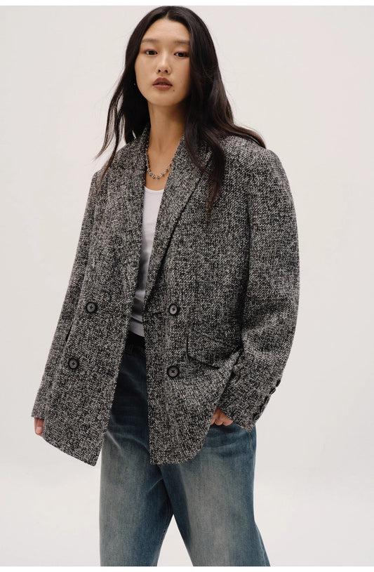 "Long Night Meteor" Limited Edition Italian Yarn Chanel Style Tweed Suit Jacket