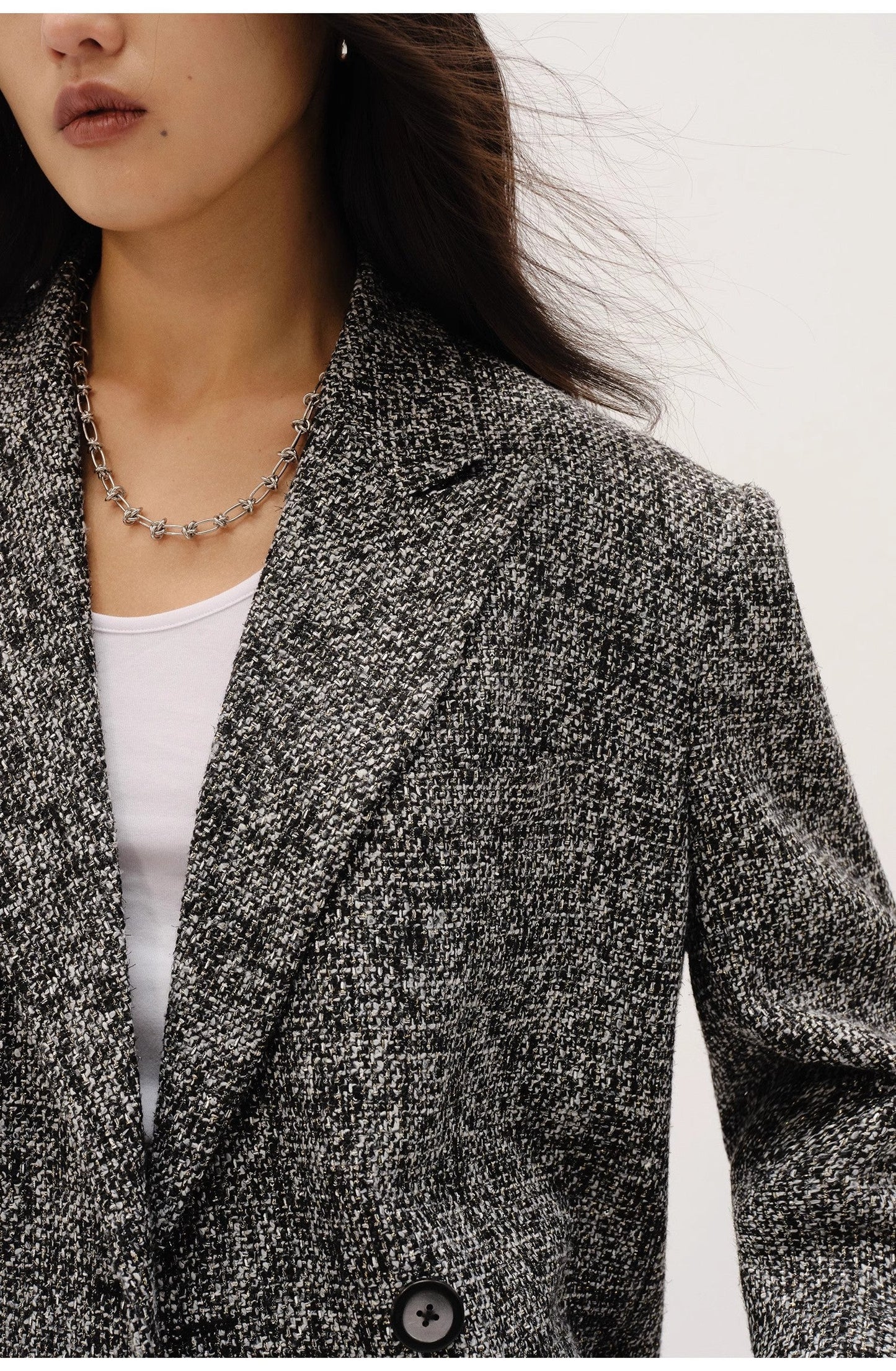 "Long Night Meteor" Limited Edition Italian Yarn Chanel Style Tweed Suit Jacket
